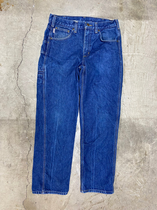 VTG Carhartt Blue Denim Relaxed Jeans Sz 32x30