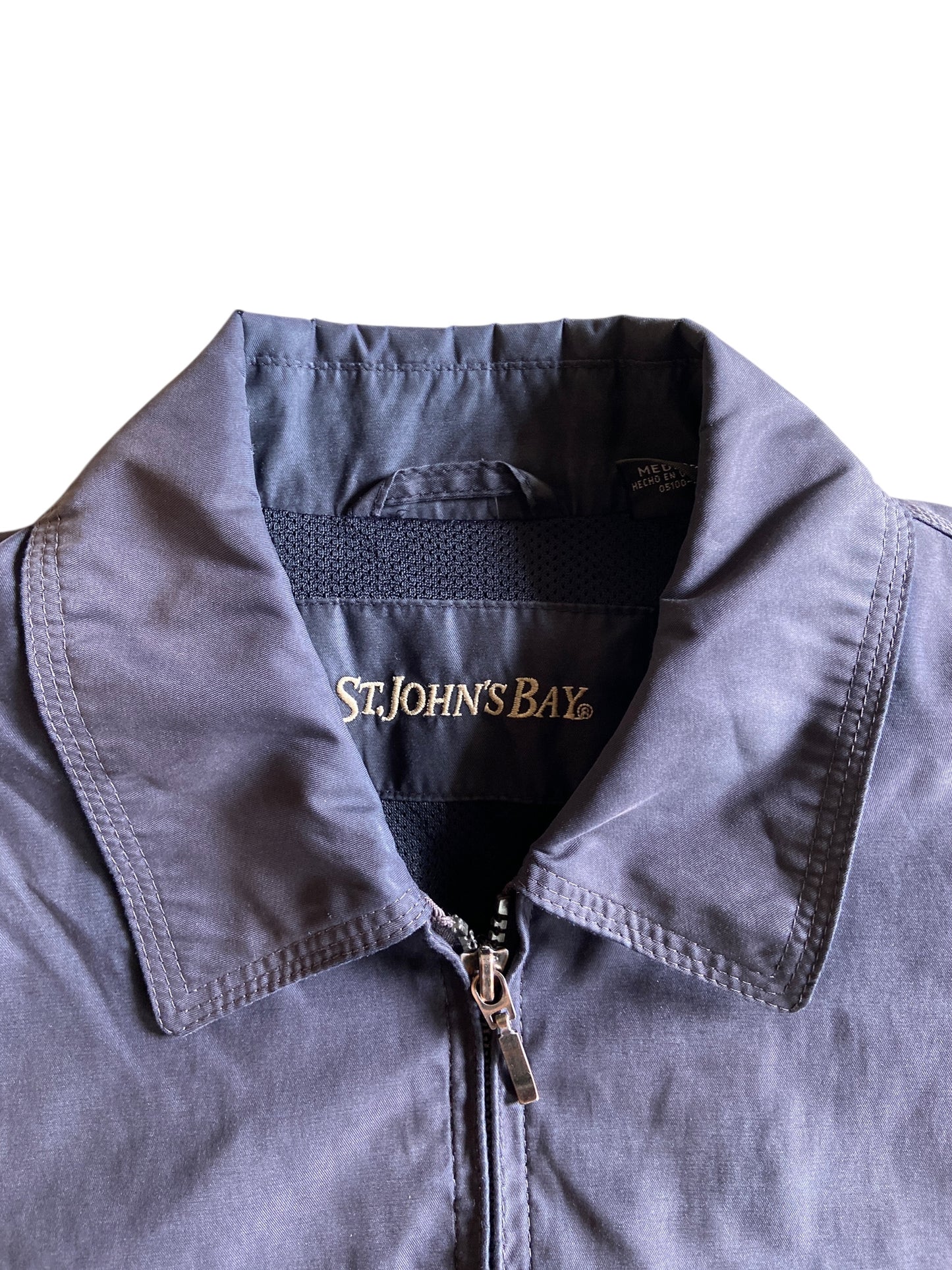 St John Bay Navy Harrington Jacket Sz M