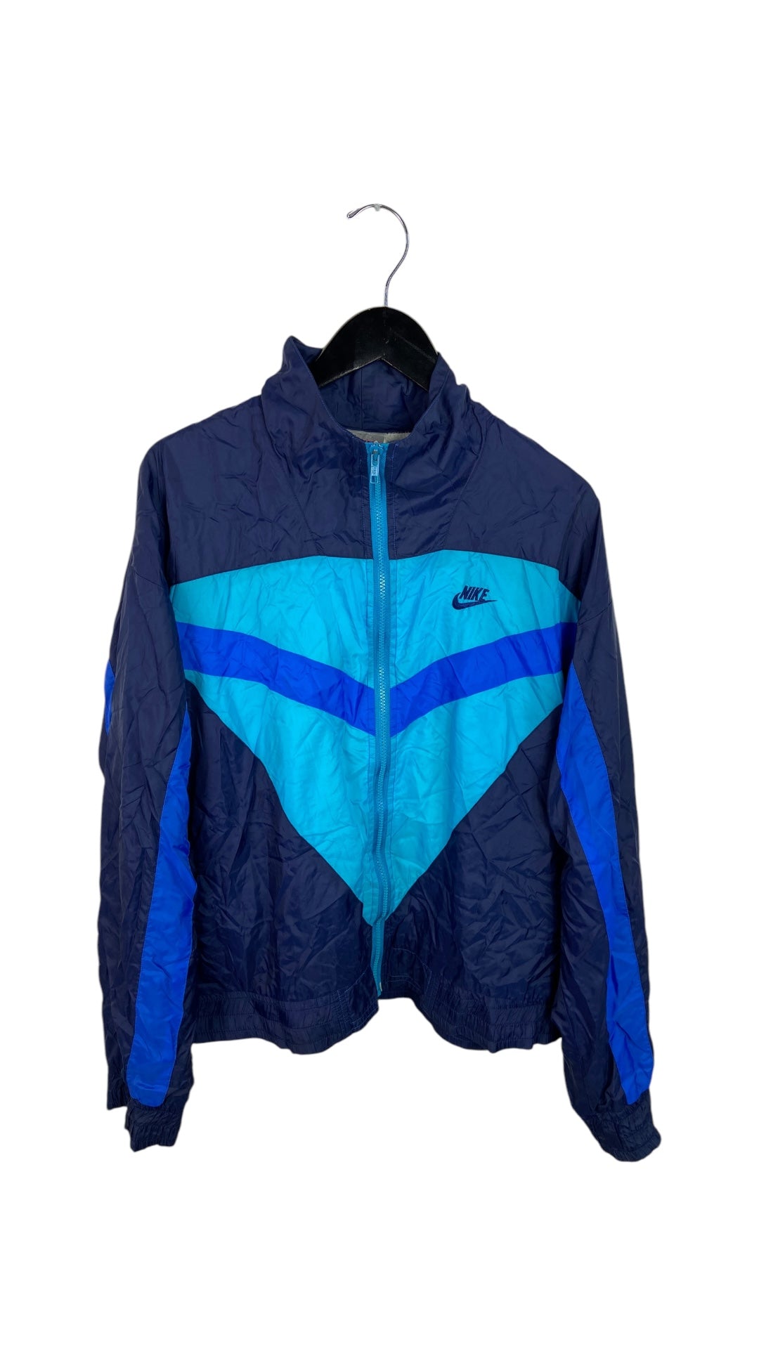 VTG 90s Aqua Nike Blue Windbreaker Jacket Sz L