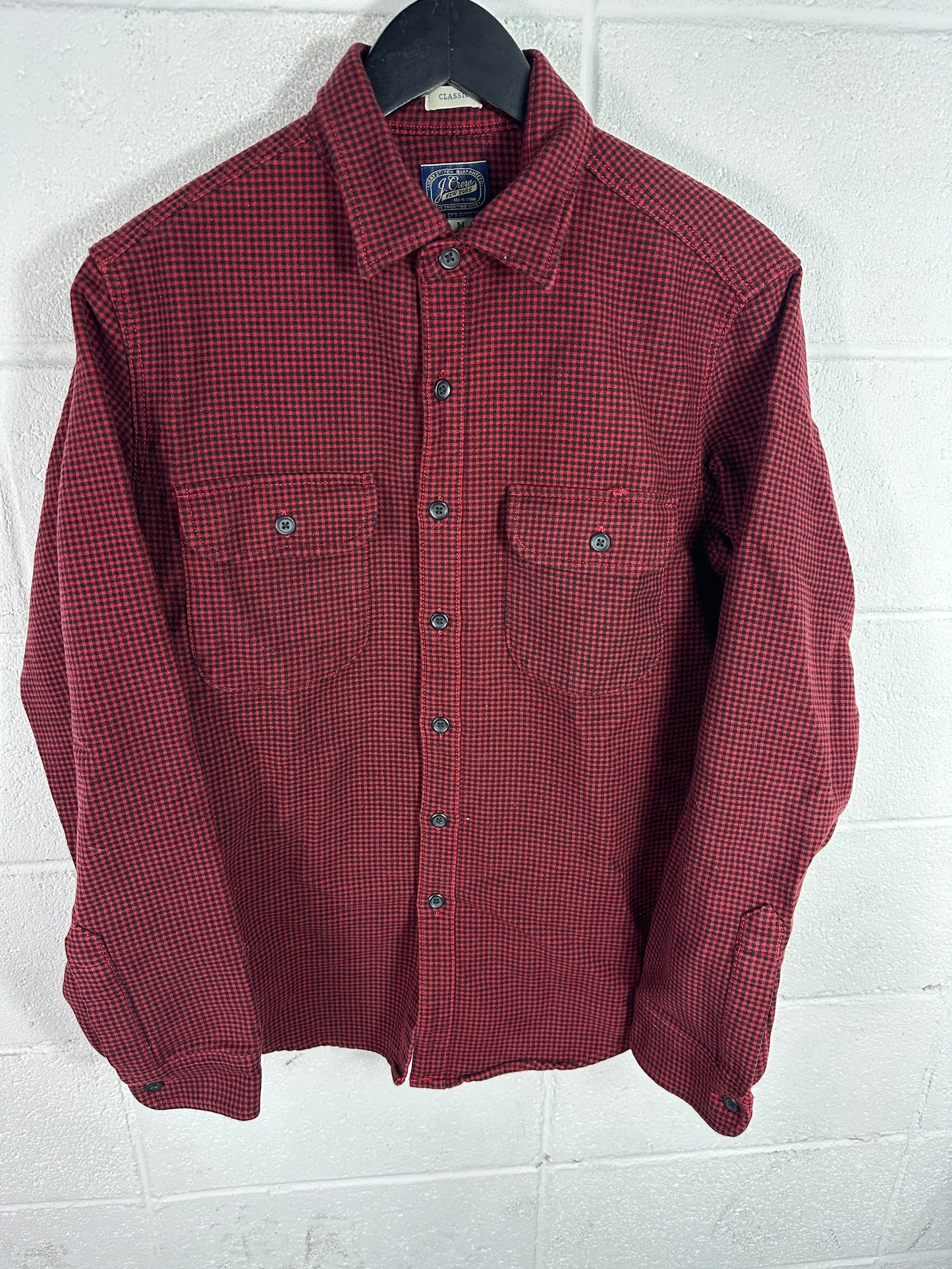 J. Crew Checkered Flannel Shirt Sz Med