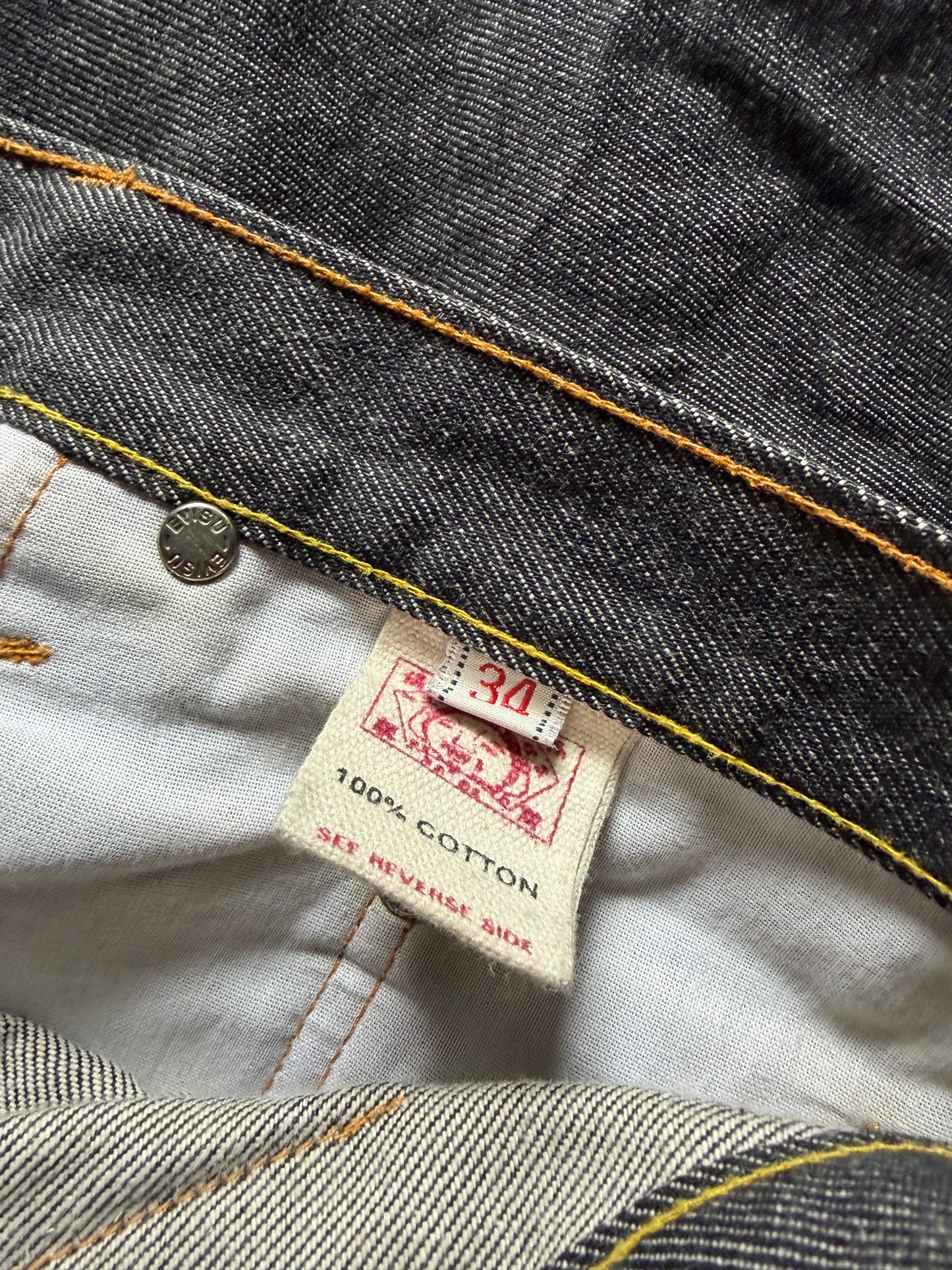 VTG Evisu Multi Pocket Black Jeans Sz 34x34