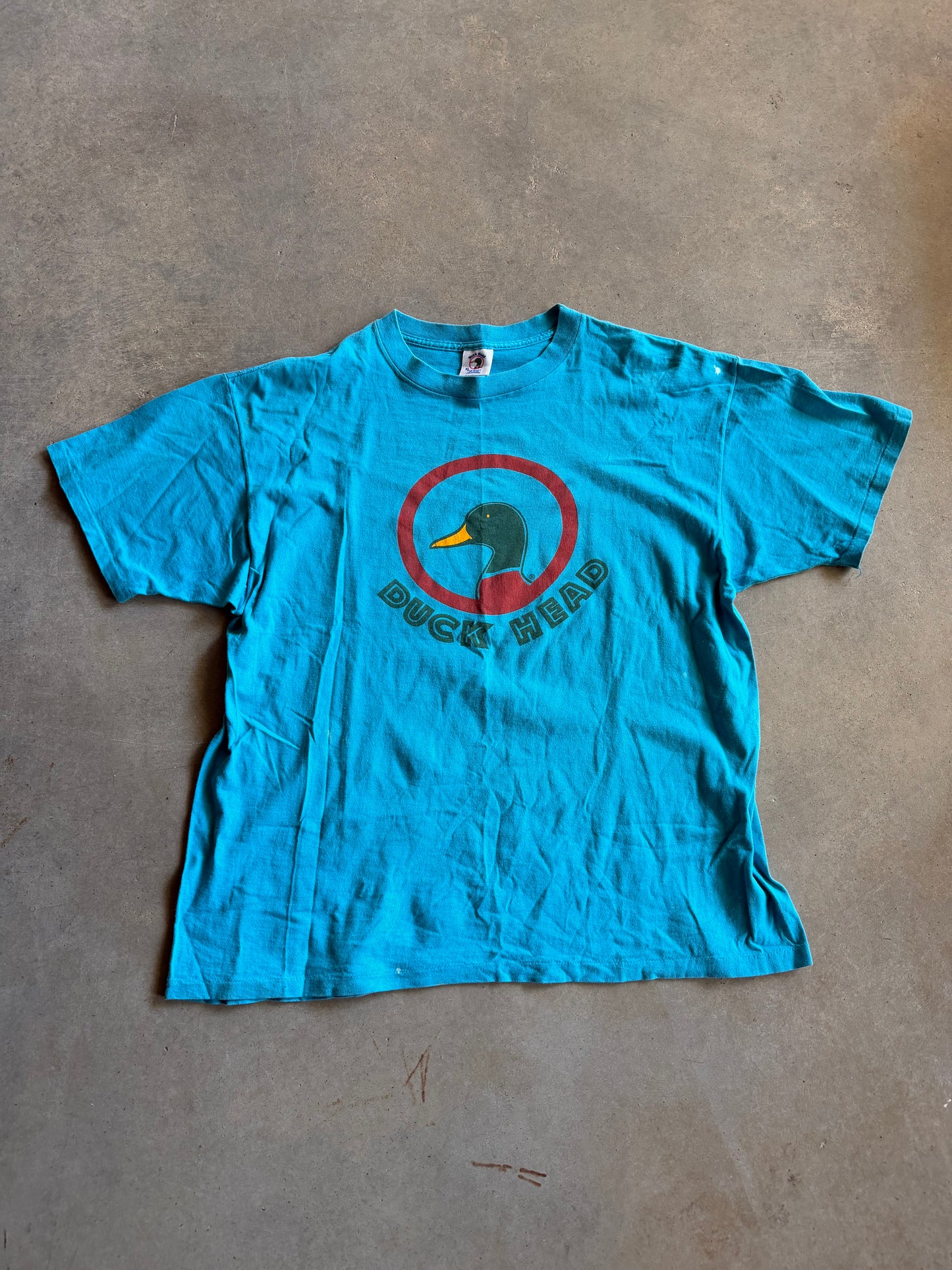 VTG Duck Head Teal Tee Sz XL