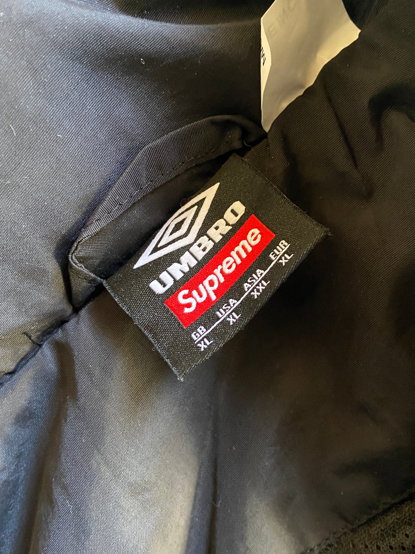Supreme Umbro Track Jacket Black Sz XL