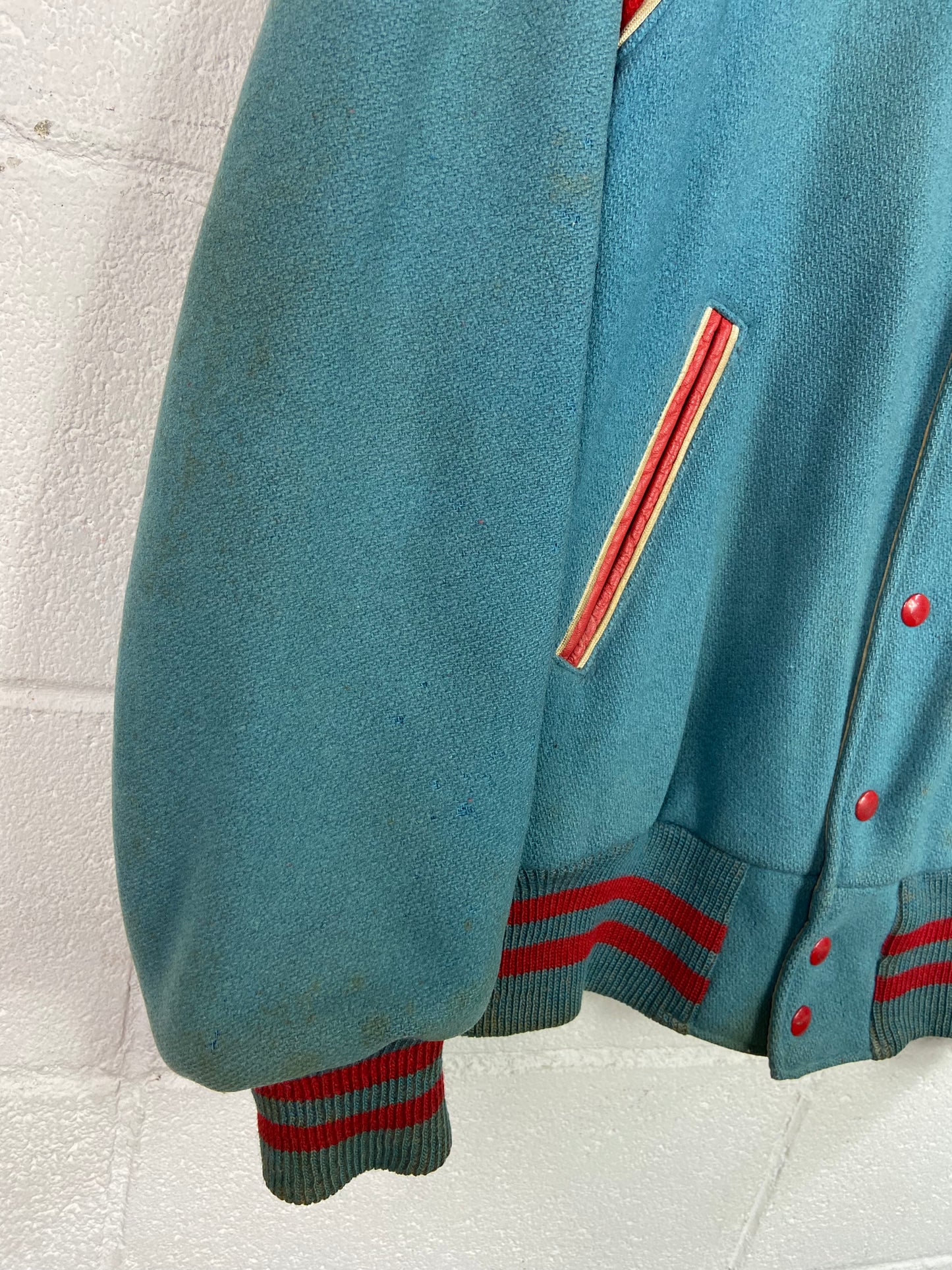 VTG Glencliff Colts 60's Baby Blue Varsity Jacket Sz M