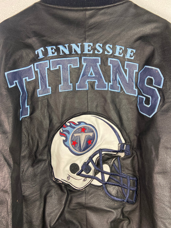 VTG Tennessee Titans Leather Varsity Jacket Sz XL