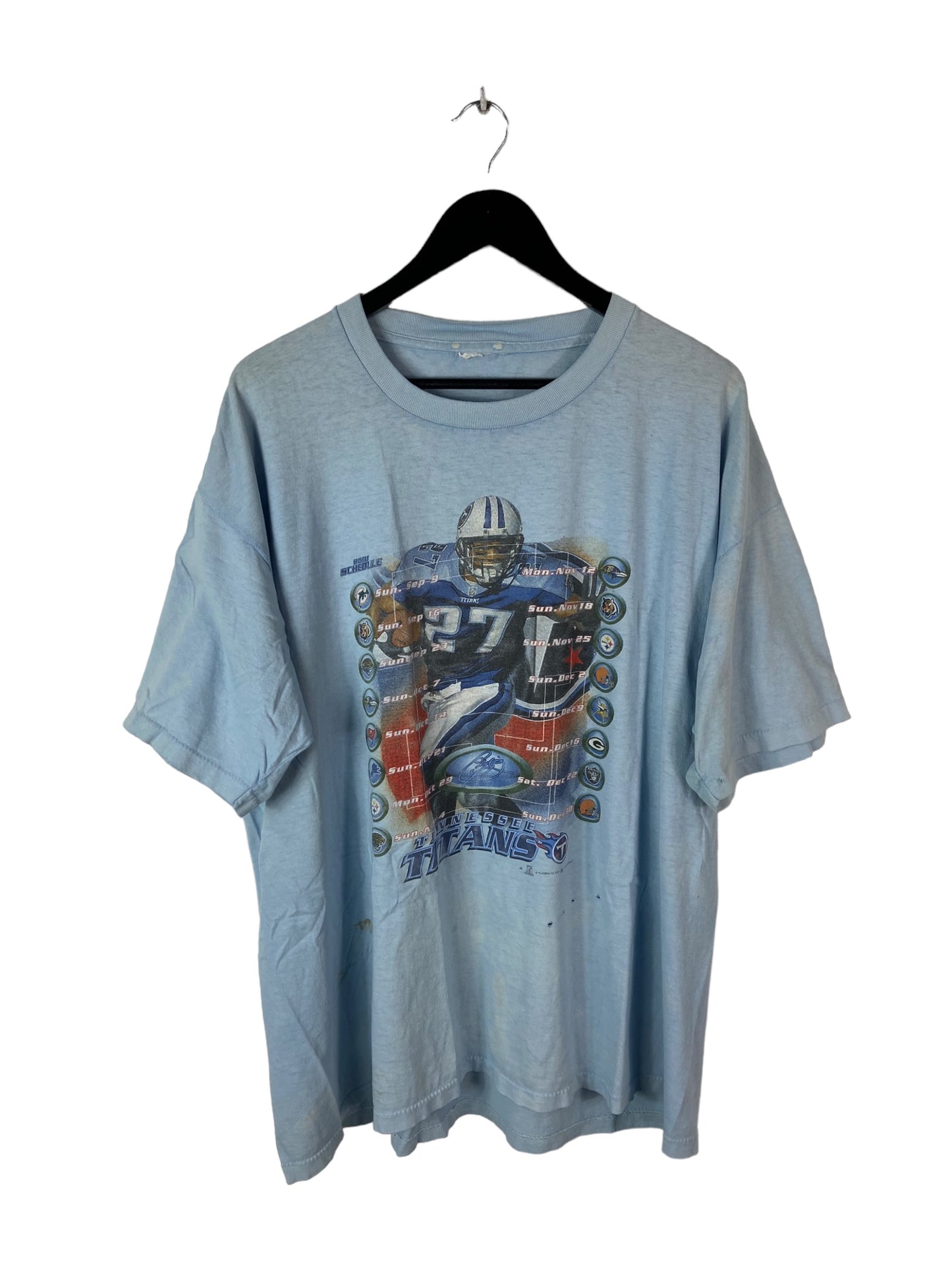 VTG Tennessee Titans 2001 Schedule Tee Sz XXL