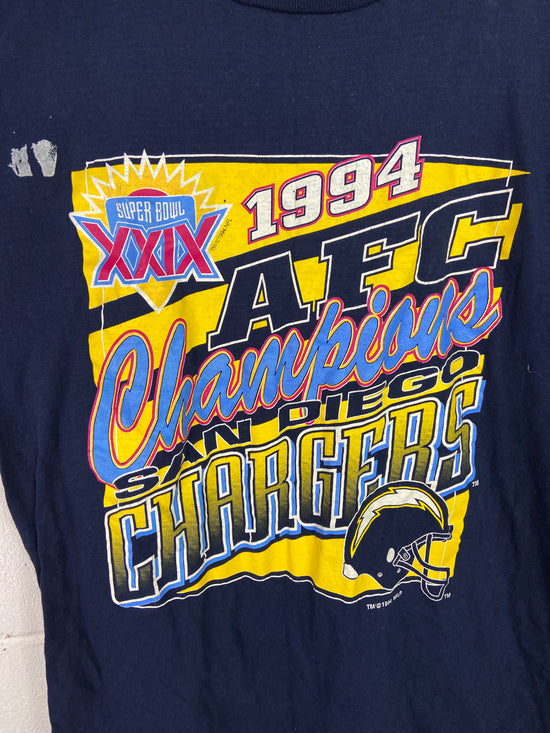 VTG San Diego Chargers '94 NFL AFC Champs Tee Sz L