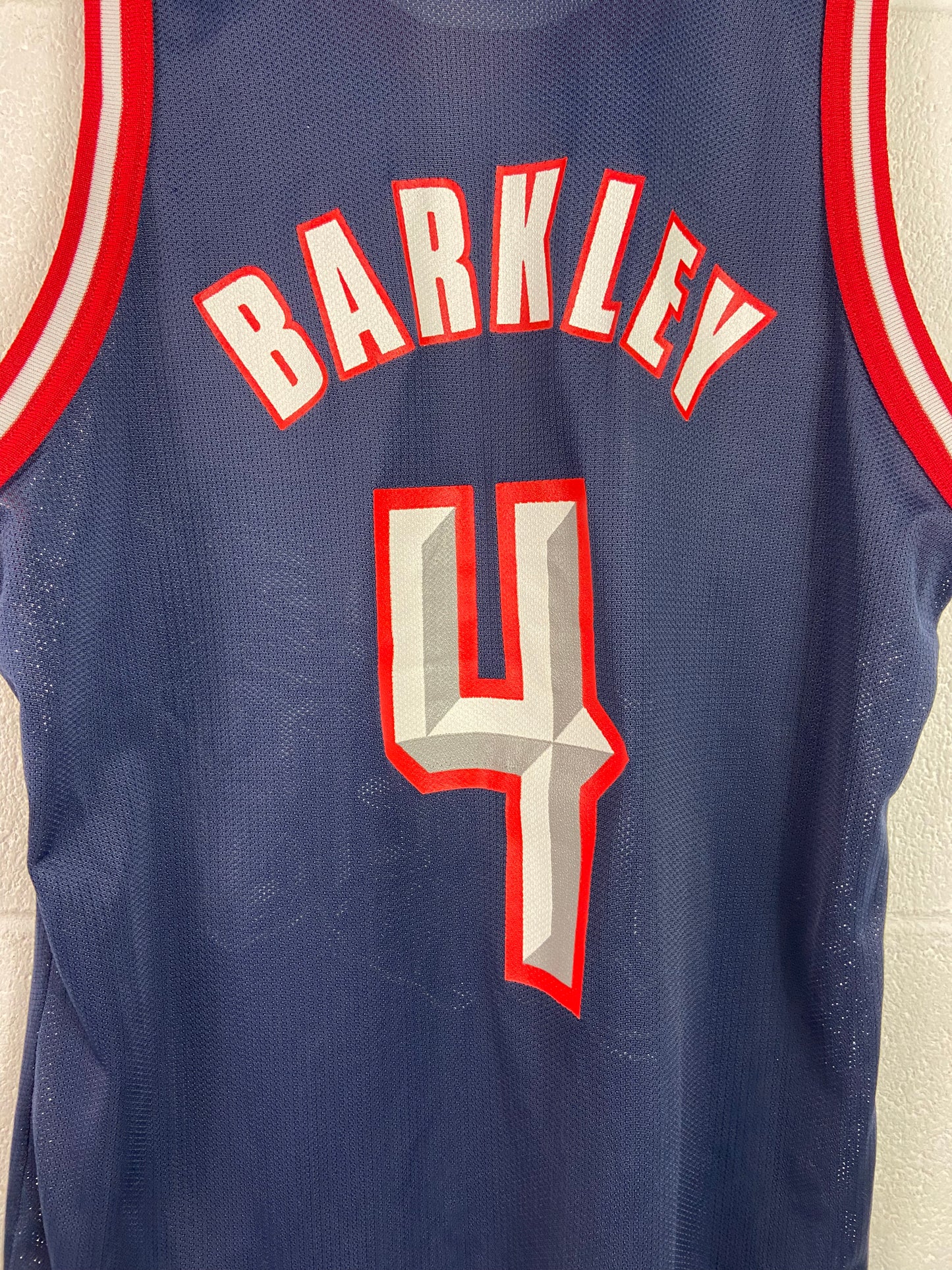 VTG Houston Rockets Charles Barkley Navy Champion Jersey Sz XL