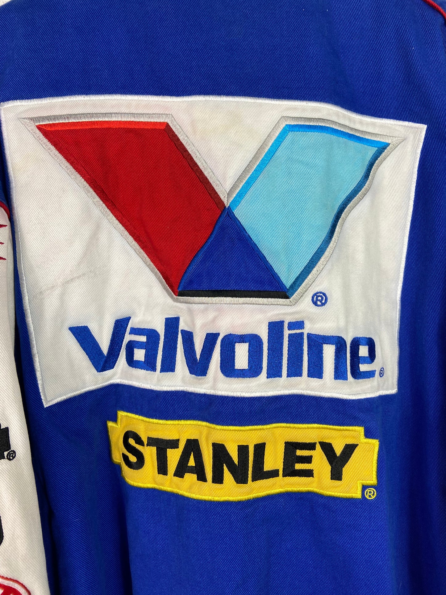 VTG Valvoline Stanley Racing NASCAR Jacket Sz 4XL