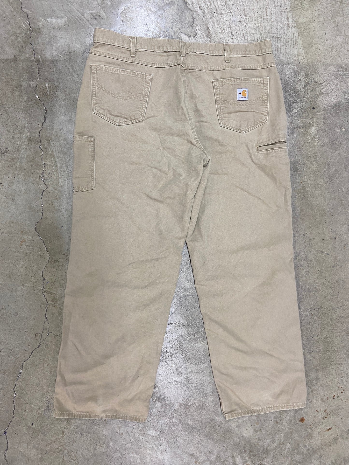 Y2K Carhartt Tan Fire Resistance Work Pants Sz 40x32
