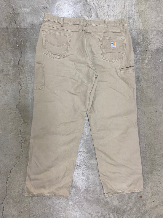 Y2K Carhartt Tan Fire Resistance Work Pants Sz 40x32