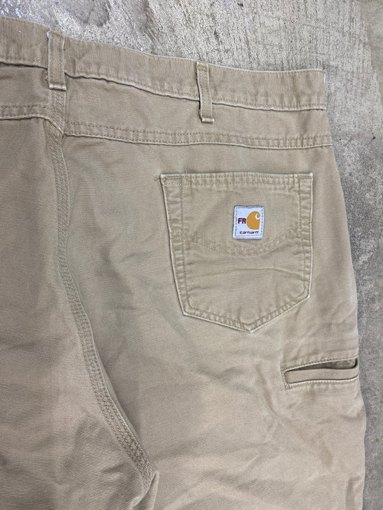 Y2K Carhartt Tan Fire Resistance Work Pants Sz 40x32