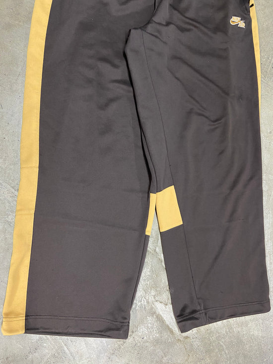 Y2K Nike Air Brown/Yellow Baggy Track Pants Sz XXL