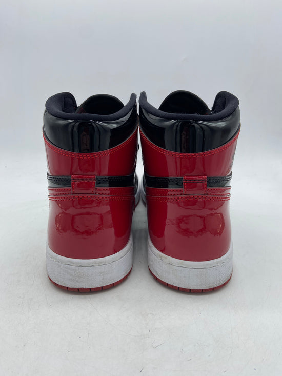 Preowned Air Jordan 1 High Patent Bred Sz 10.5M/12W 555088-063