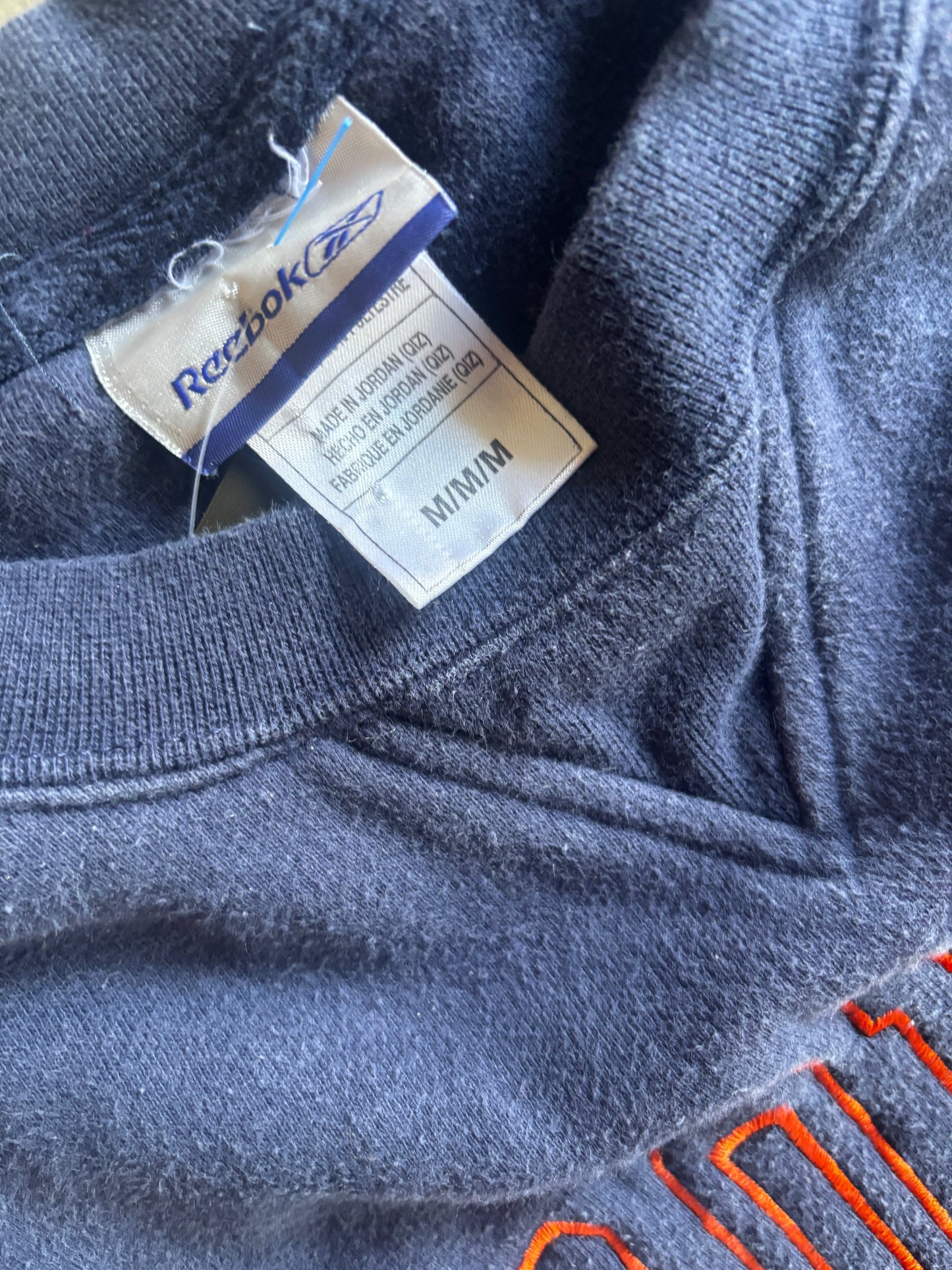 VTG Reebok Denver Broncos Heavyweight Sweatshirt Sz L