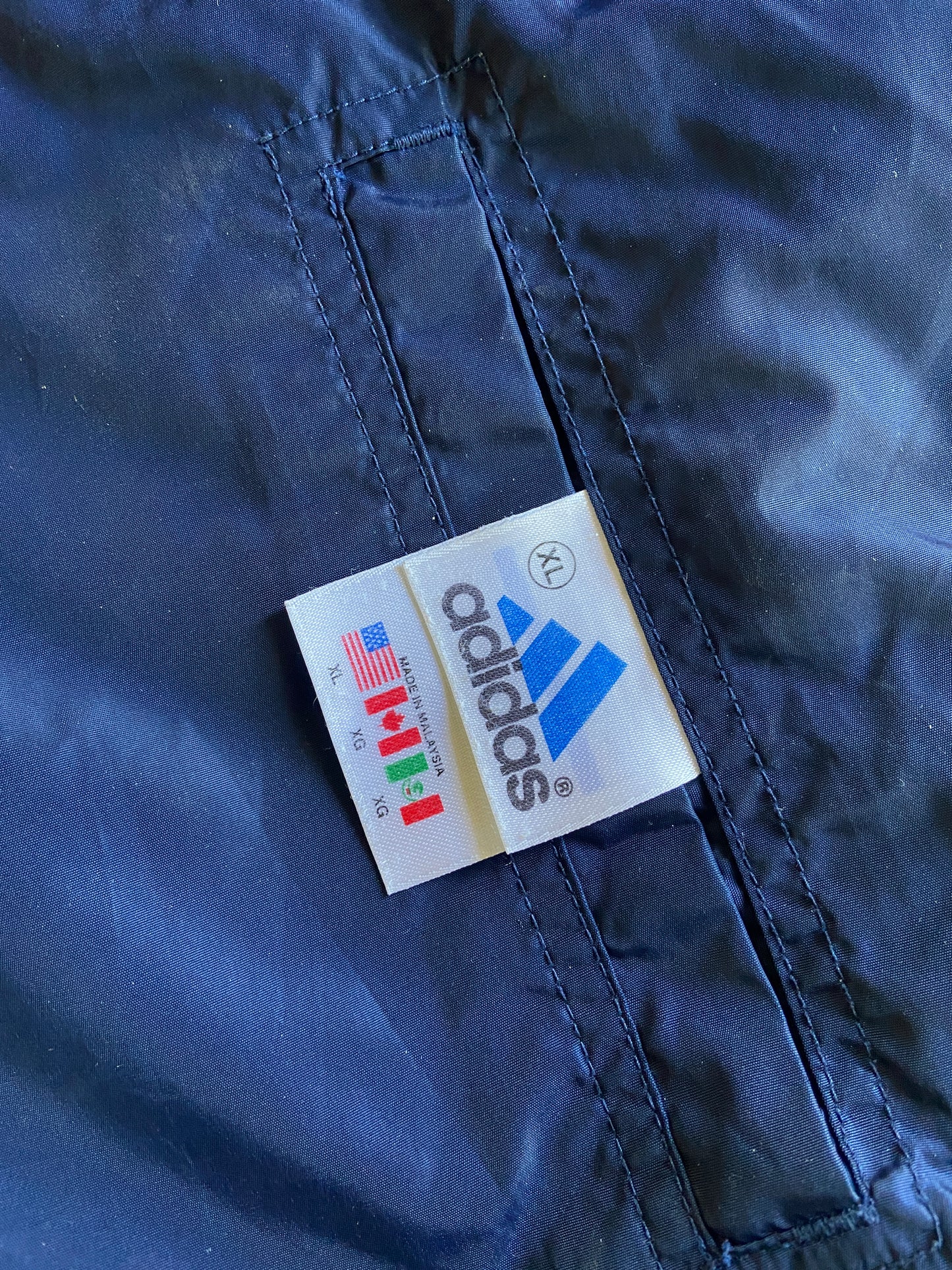 VTG Adidas Navy/Gray Reversible Jacket Sz XL