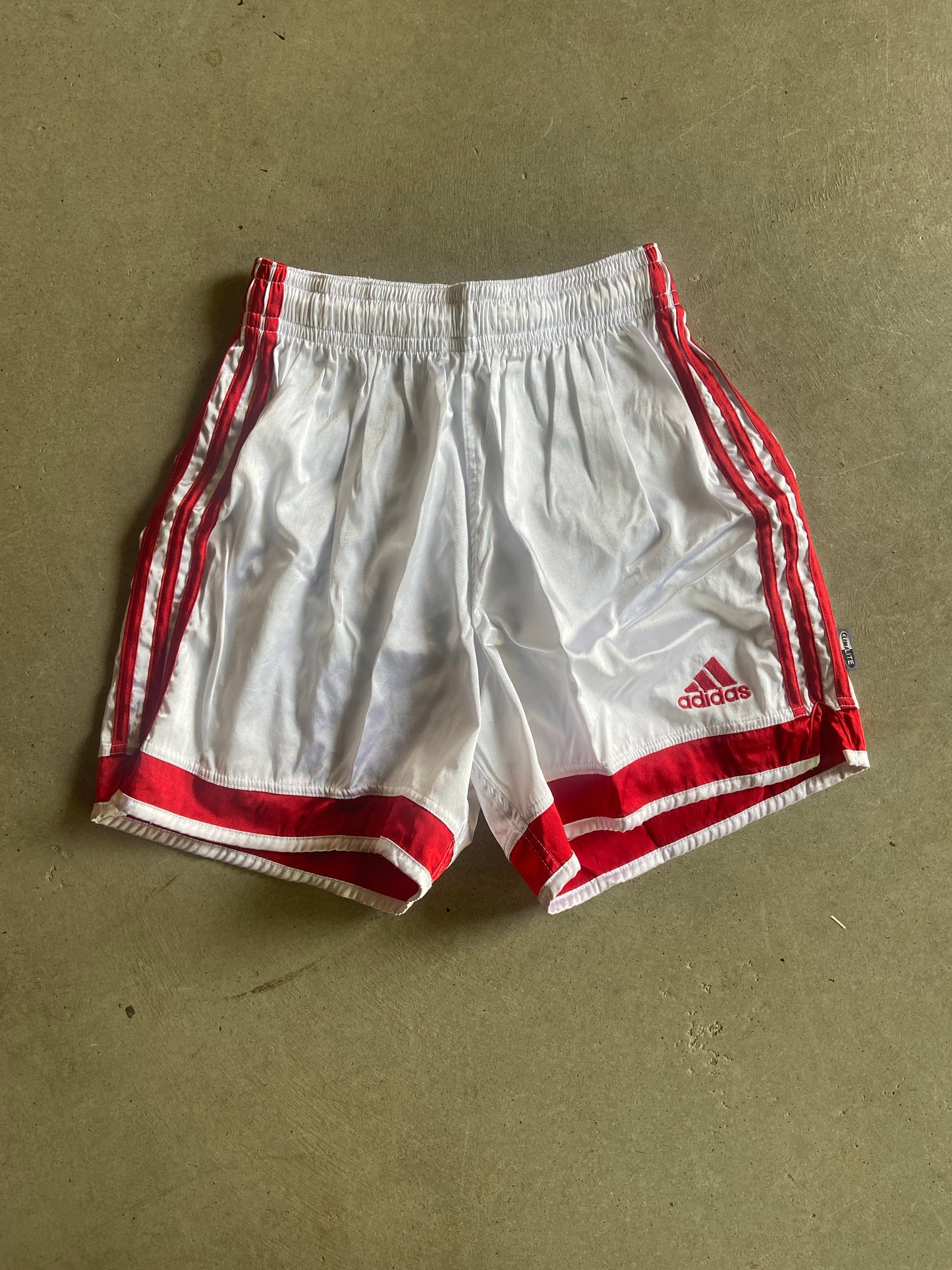 Adidas White/Red Shorts Sz M