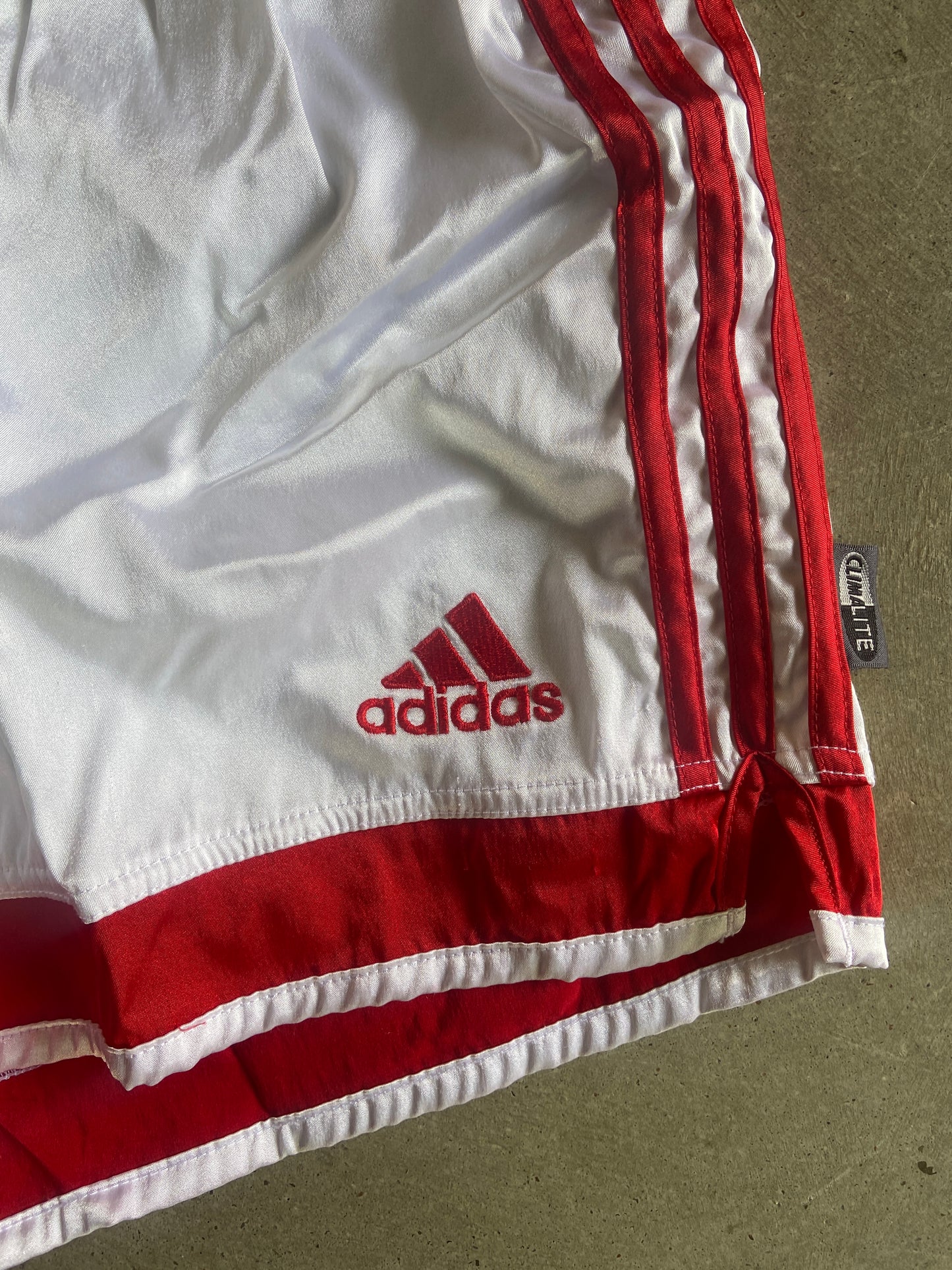 Adidas White/Red Shorts Sz M