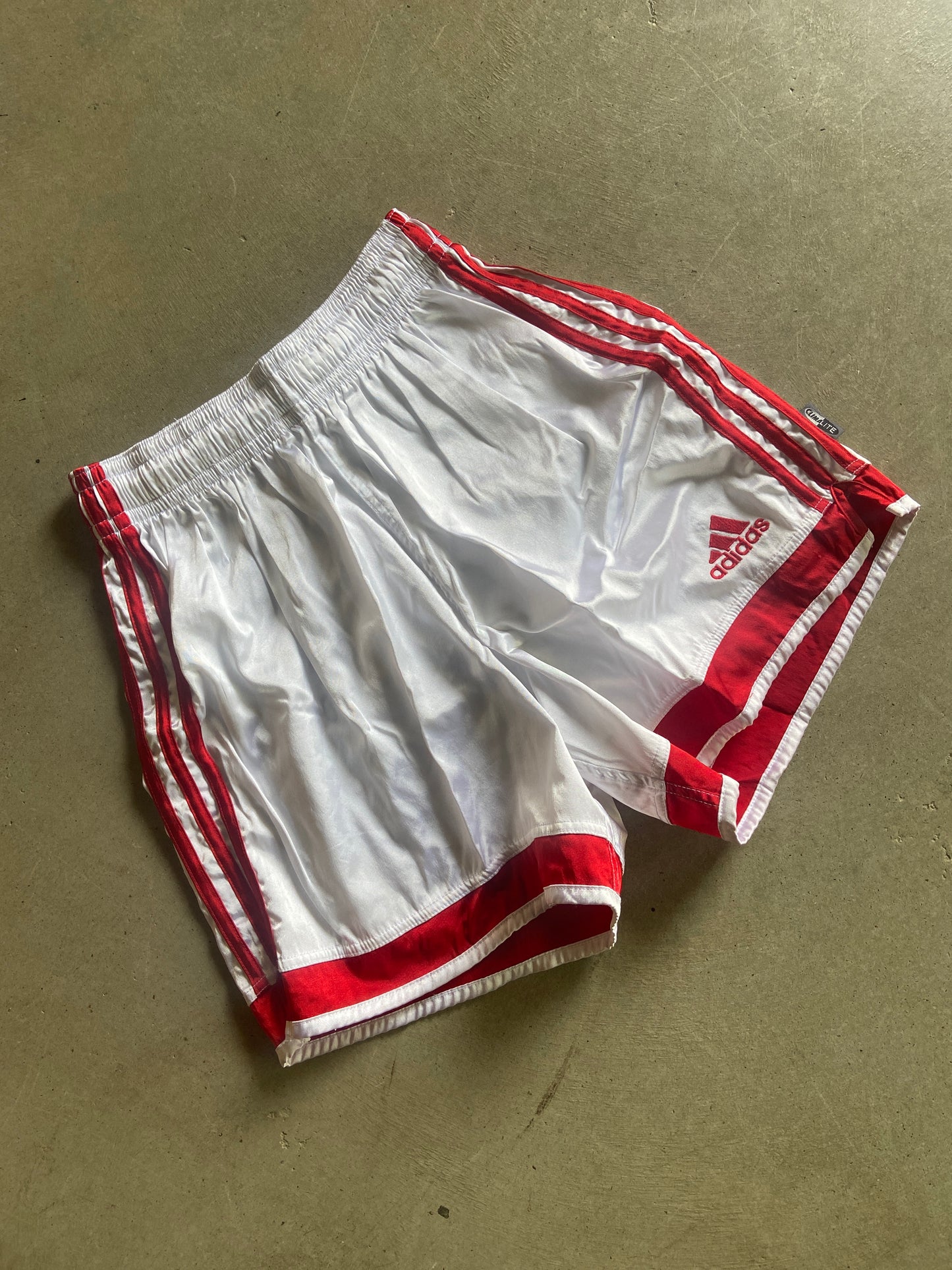 Adidas White/Red Shorts Sz M