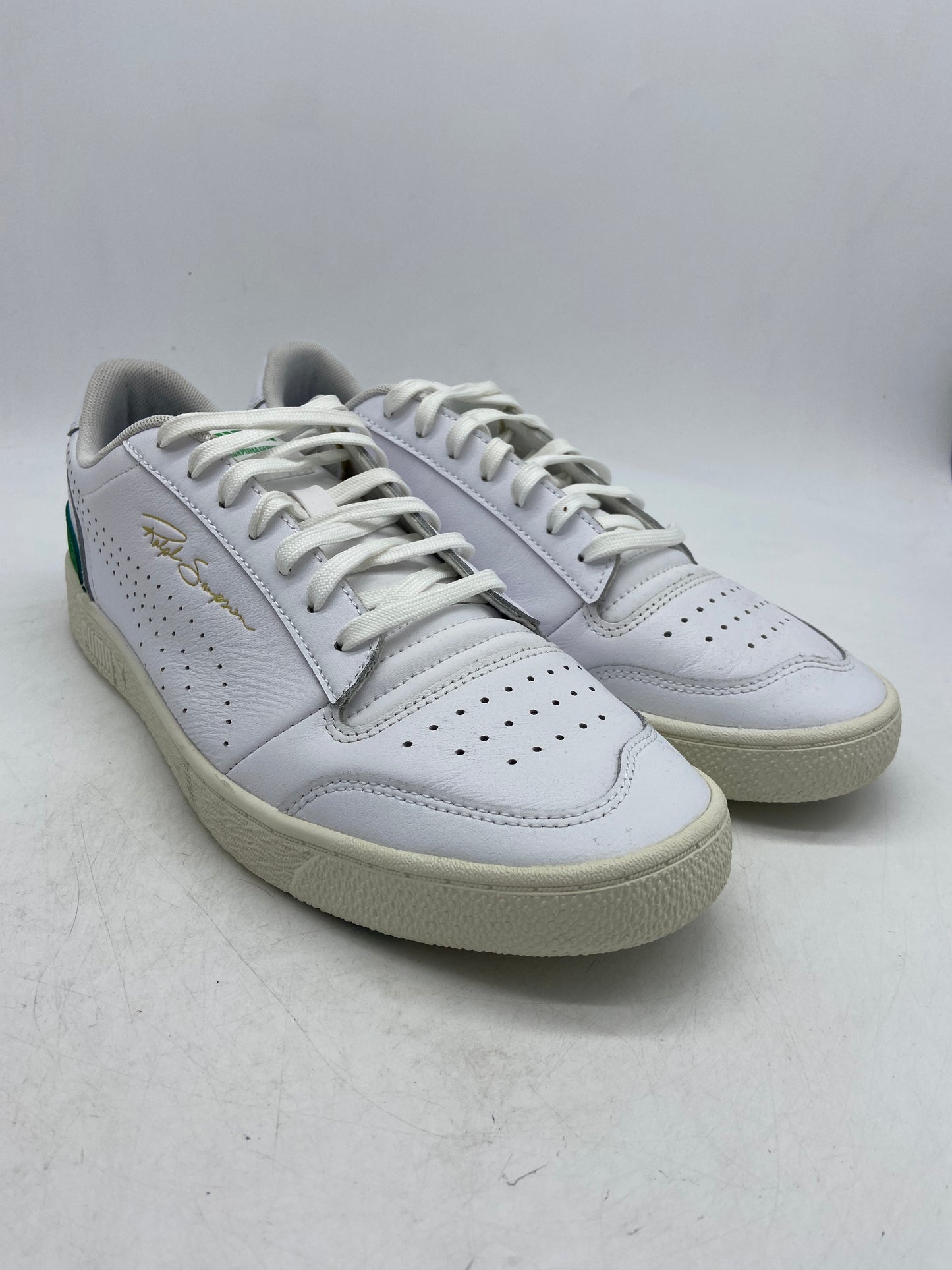 Preowned Puma Ralph Sampson Lo Perf 'White Green' Sz 11M/12.5W