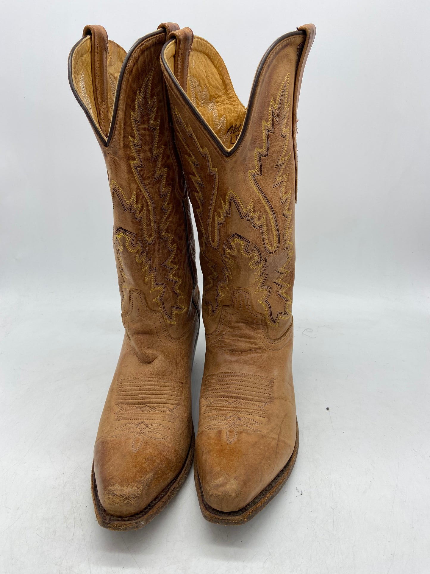 VTG Old West Lizard Skin Leather Cowboy Boots Sz 6.5M/8W