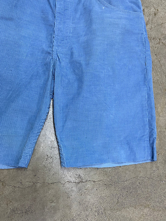 VTG Levi's Light Blue Corduroy Cutoff Shorts Sz 32