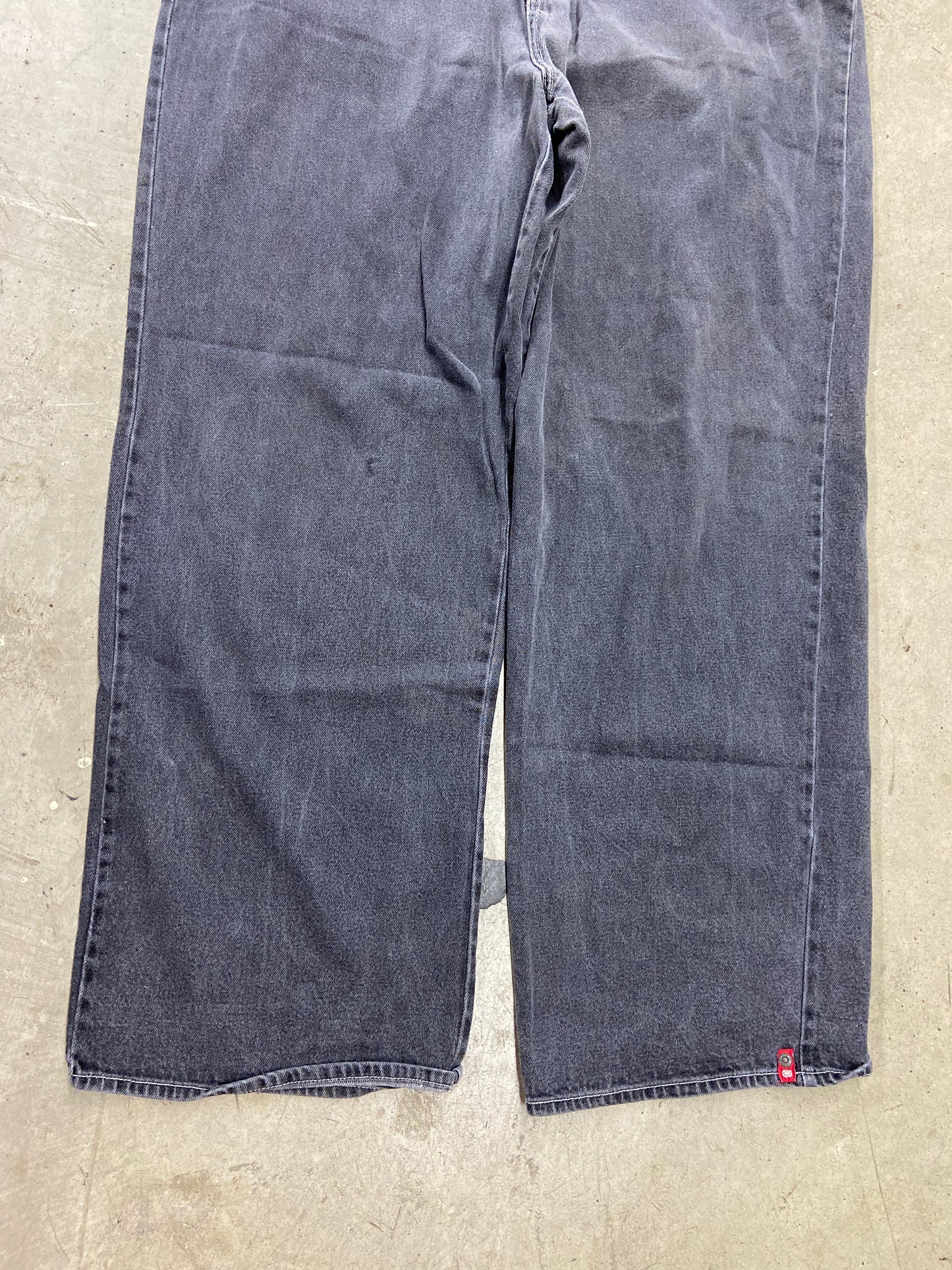 Y2K Ecko Unltd Washed Black Straight Leg Jeans Sz 40x32