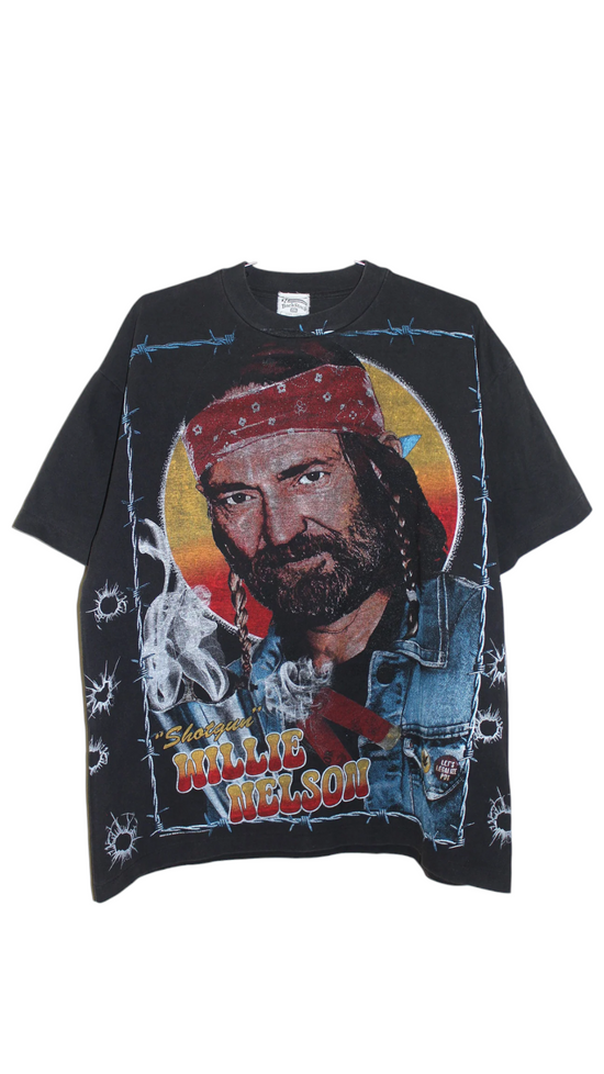 Backstock Co.  Shotgun Willie Orig. Faded Distressed S/S Tee