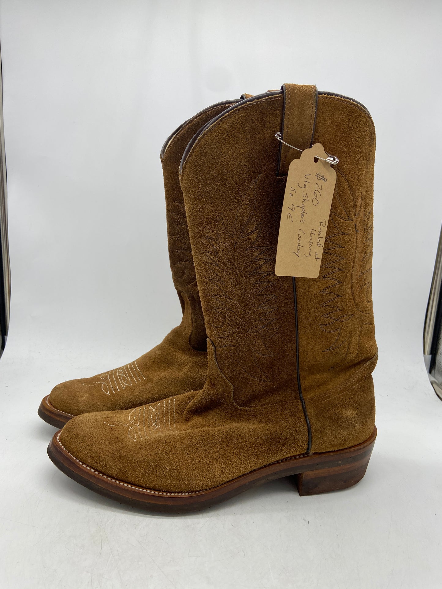 VTG Sheeplers Cowboy Unsung Resoled Boots Sz 9M/10.5W