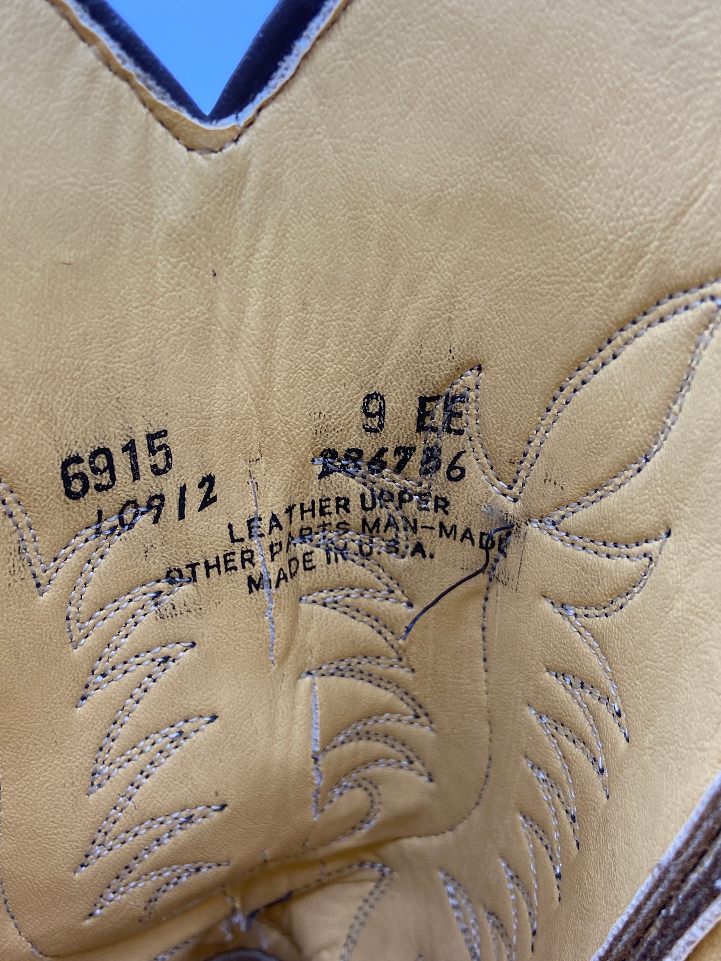 VTG Sheeplers Cowboy Unsung Resoled Boots Sz 9M/10.5W