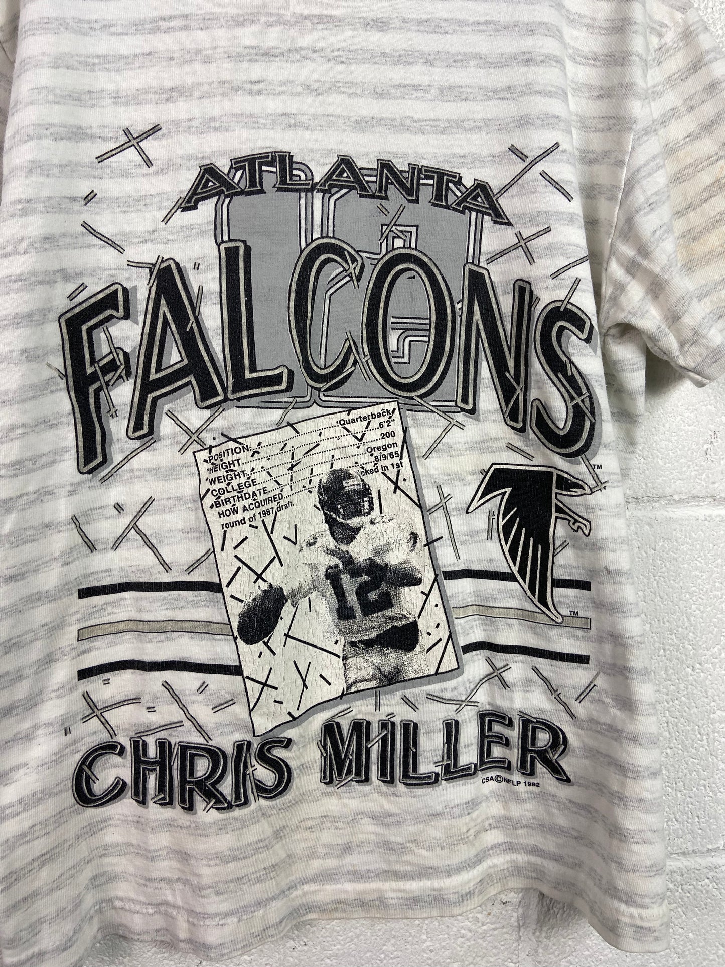 VTG Atlanta Falcons Chris Miller Kids Tee Sz Youth L