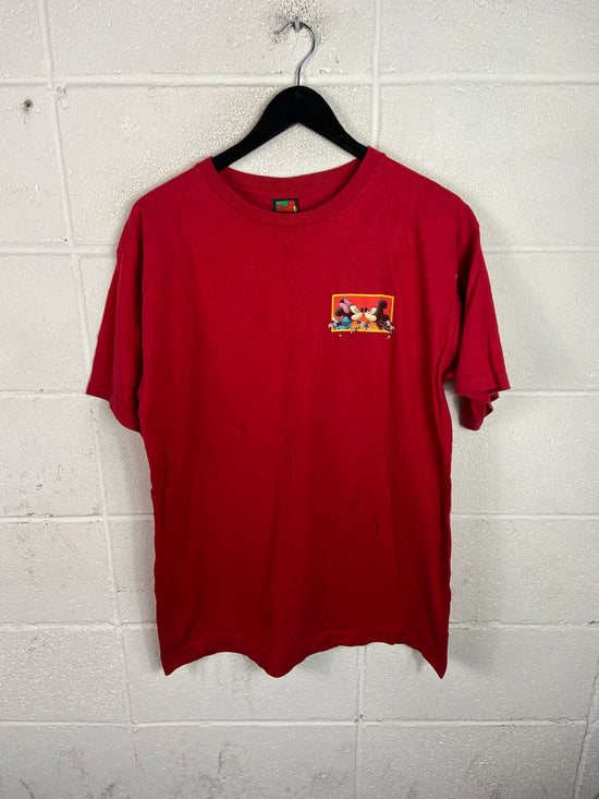 VTG Mickey Unlimited Micky & Minnie Red Tee Sz L/XL