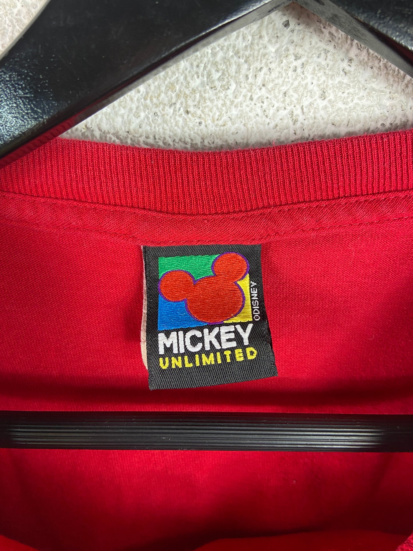 VTG Mickey Unlimited Micky & Minnie Red Tee Sz L/XL