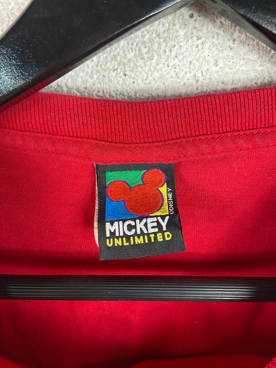 VTG Mickey Unlimited Micky & Minnie Red Tee Sz L/XL