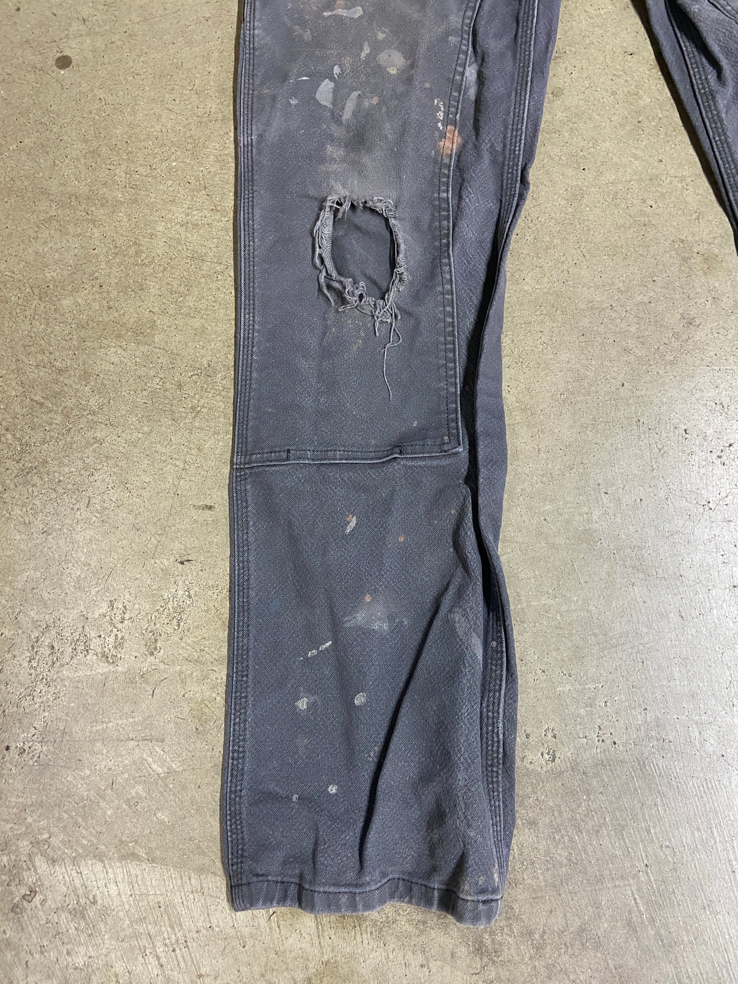 Thrashed Grey Carhartt Double Knee Pants Sz 32x32