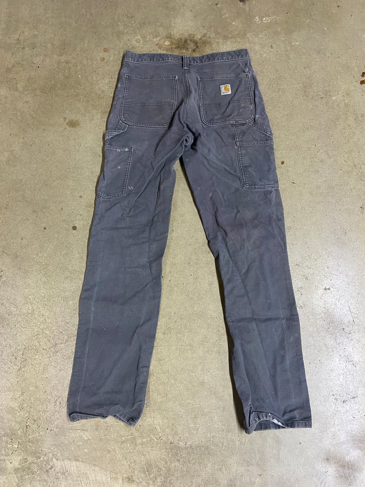 Thrashed Grey Carhartt Double Knee Pants Sz 32x32
