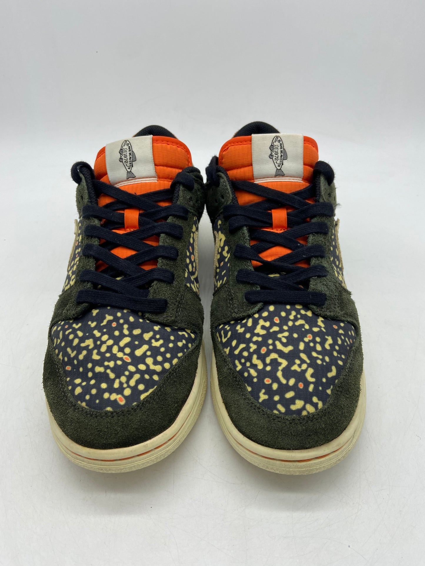 Preowned Nike Dunk Low SE Gone Fishing Rainbow Trout Sz 9M/10.5W FN7523-300