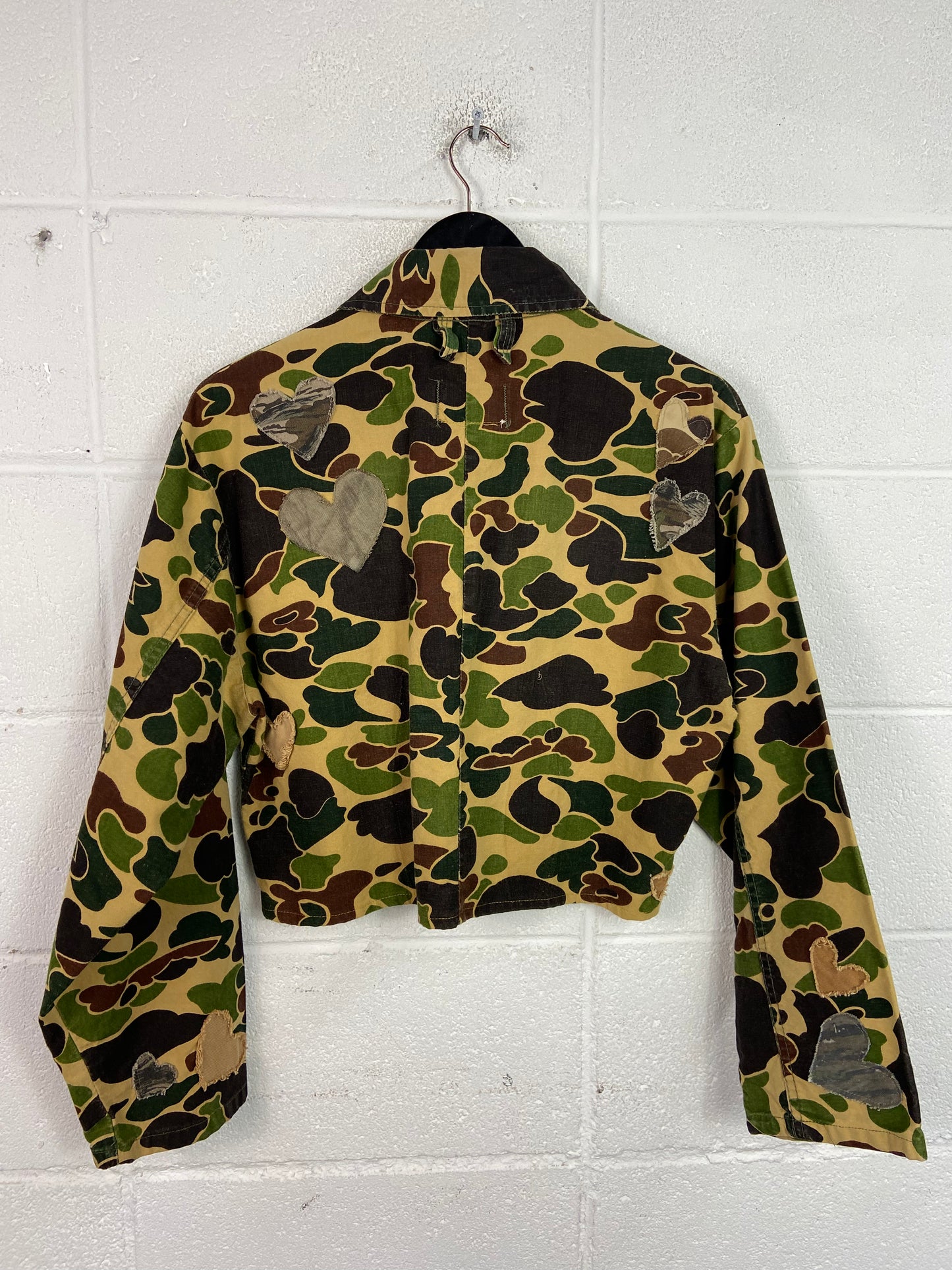 Denim Donna Reworked Duck Camo Cropped Jacket Sz S