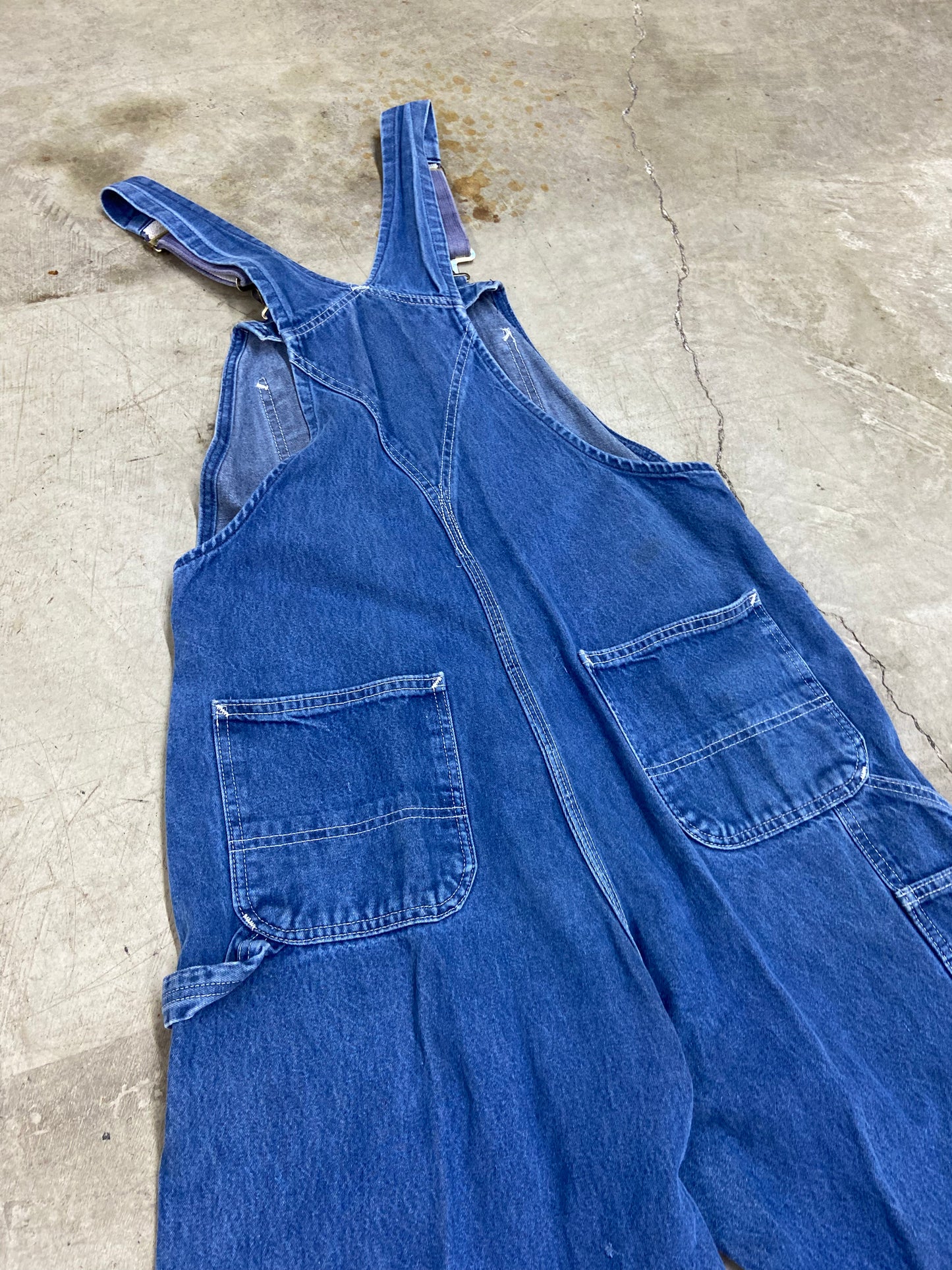 VTG Carhartt Denim Overalls Sz 38x36