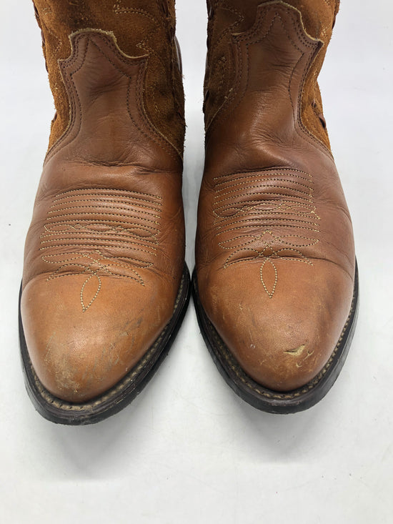 Chesnut Suede/Leather Cowboy Boots Sz 12D