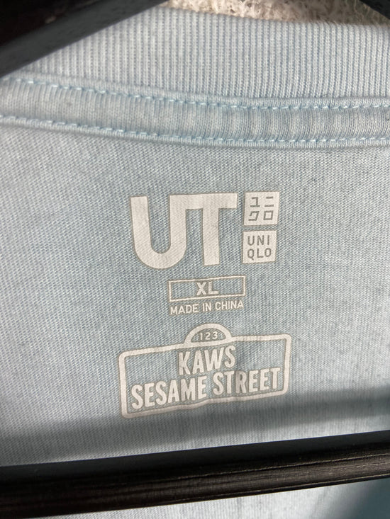 Uniqlo Kaws Sesame Street Baby Blue Tee Sz XL