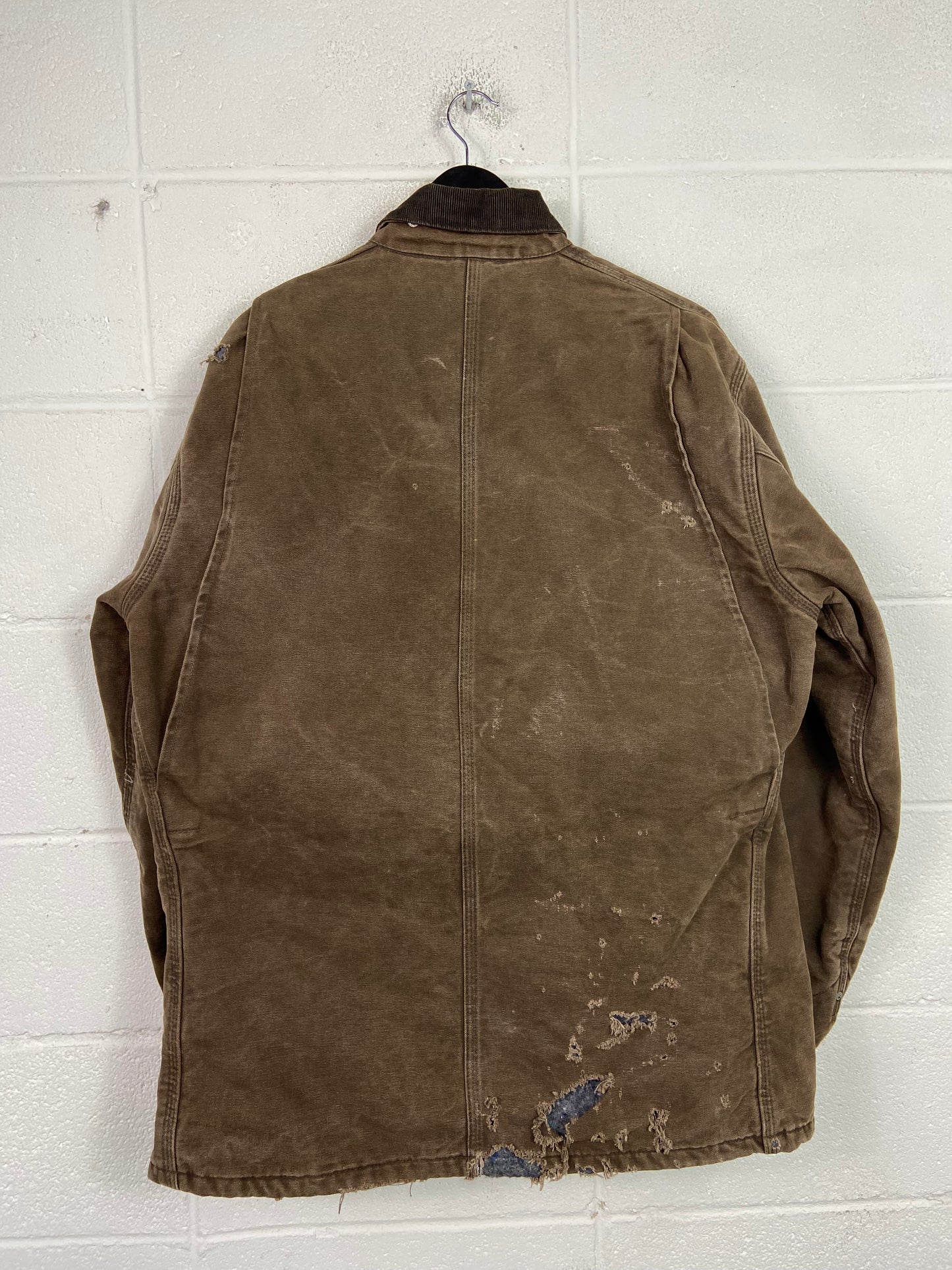 VTG Carhartt Brown Chore Jacket Sz Large Tall