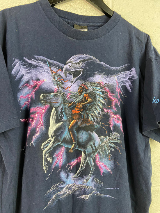 VTG Oklahoma Native American Lightning Tee Sz XL