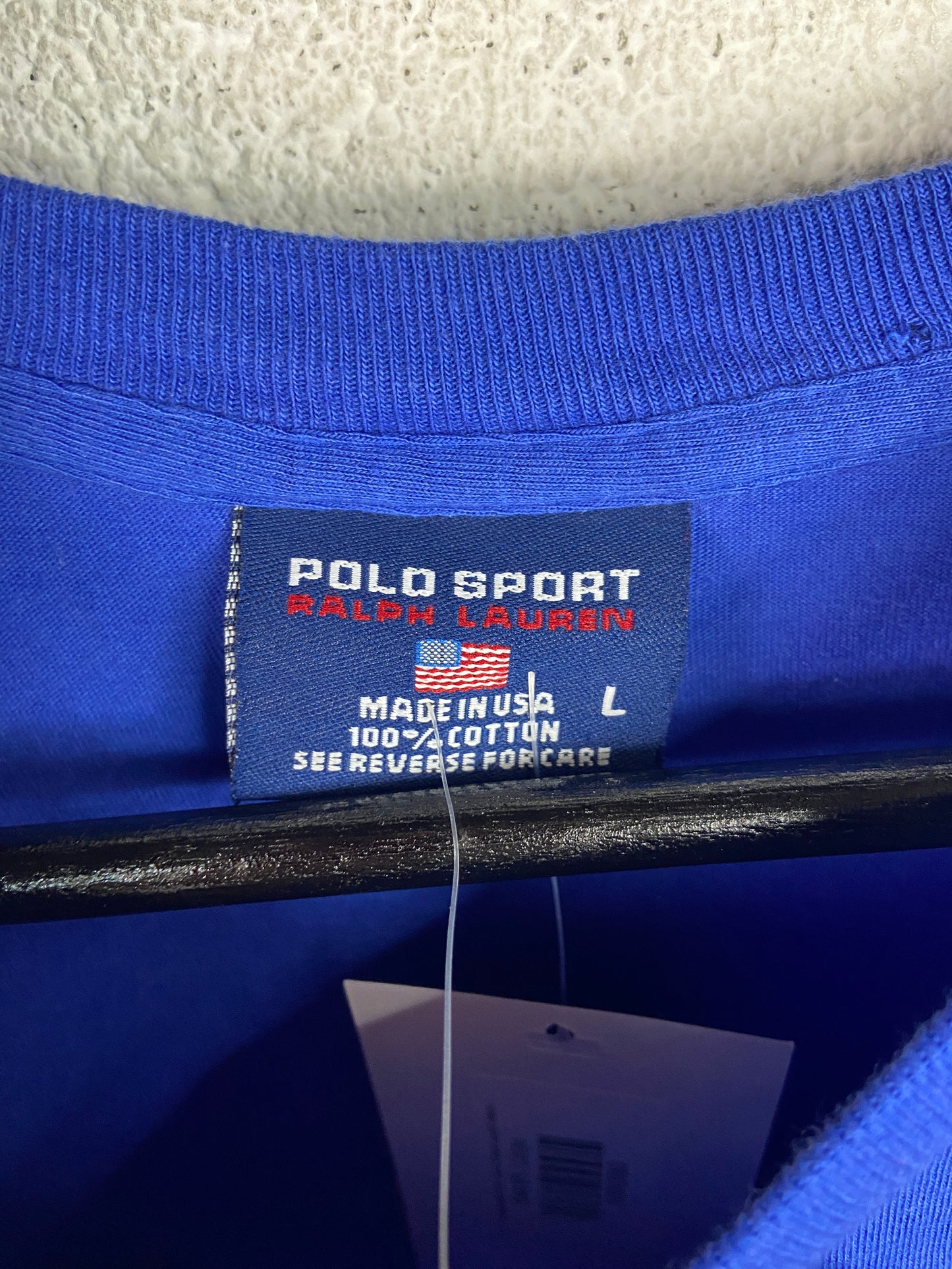 VTG Deadstock Polo Sport Ralph Lauren Made in USA Graphic Tee Sz L