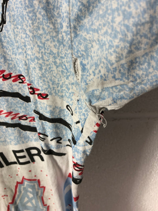 VTG Houston Oilers Magic Johnson All Over Print Tee Sz L