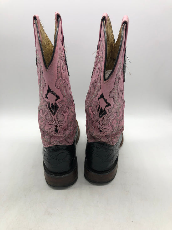 Ferrini Pink Square Toe Cowboy Boots Sz 6W