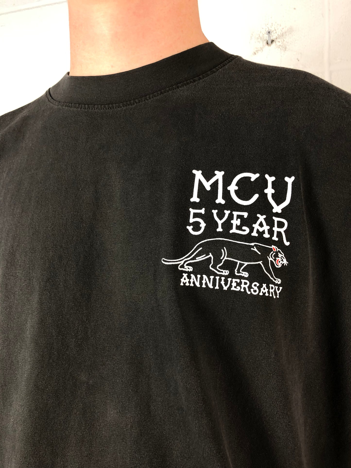 MCV 5 Year Panther Longsleeve T-Shirt (Washed Black)