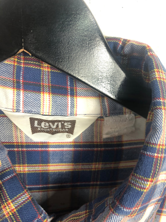 VTG Levi’s Blue/Yellow Button Up Shirt Sz L/XL