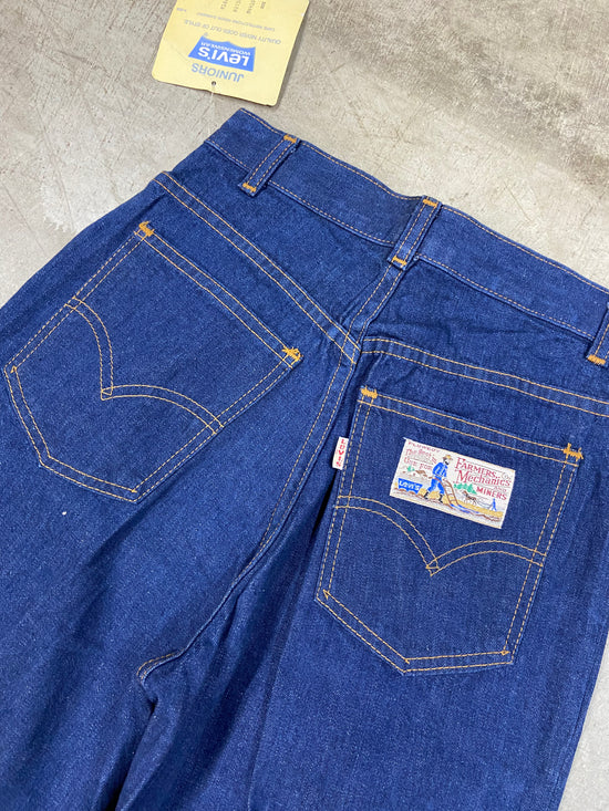 VTG 70's High Rise Plowboy Levi's Blue Jeans Sz 26x33