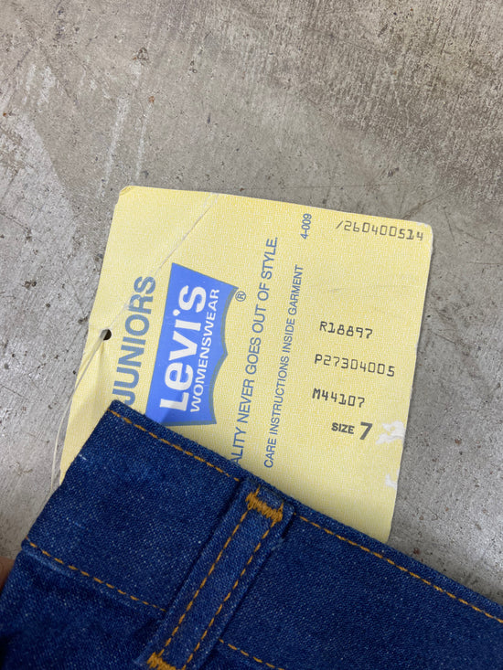 VTG 70's High Rise Plowboy Levi's Blue Jeans Sz 26x33